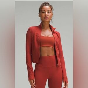 Nwt LULULEMON Ribbed Nulu Cropped Define Jacket In Terracotta